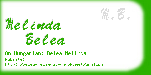 melinda belea business card